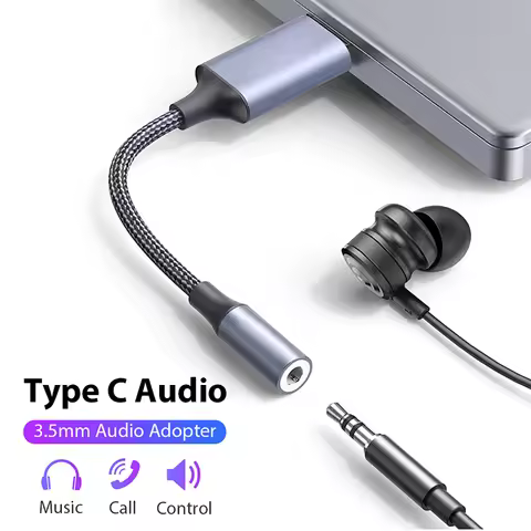 USB Type C To 3.5mm Aux Adapter Type-c 3 5 Jack Audio Cable Earphone Cable Converter for iPhone 15 S