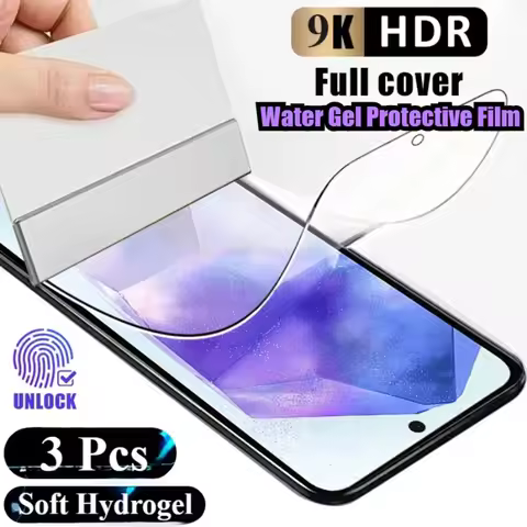 3Pcs Clear Soft Hydrogel Film For Samsung M55 M54 M35 M34 M16 M15 Water Gel Protective Film For Sams