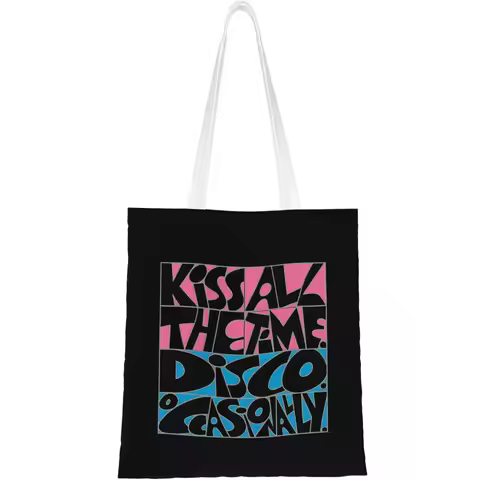 Harrys Styles Kiss All The Time Album Shopper Bag Handbags Ladies Designer Tote Bag Y2k Cloth School