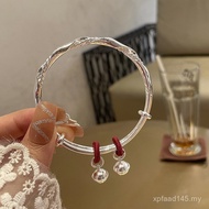Silver Bracelet 999 Silver Silk Twist Sterling Silver Sliding Ancient Style Little Red Book Same Sty