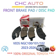 ORIGINAL TOYOTA VIOS AC100 VIOS NGC102 FRONT & REAR BRAKE PAD DISC BRAKE 04465-B1420 04466-12161