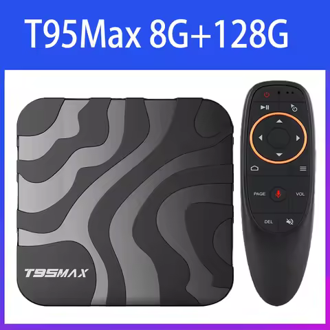 2024 Android Tv Box T95 Max Smart Android 14 Allwinner H618 Dual WiFi 2.4G&5G 6K HDR10 4G 8G Media P