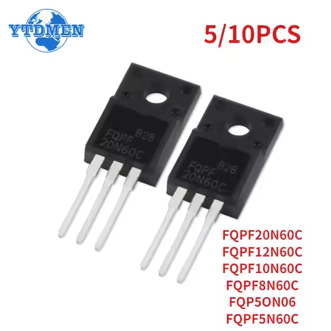 5/10PCS Transistor FQPF20N60C FQPF12N60C FQPF10N60C FQPF8N60C FQP50N06 FQPF5N60C TO-220 Mosfet Trans