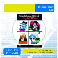 Gorillaz - The Voice of Di Lat (2 A6 Sticker Sheet)