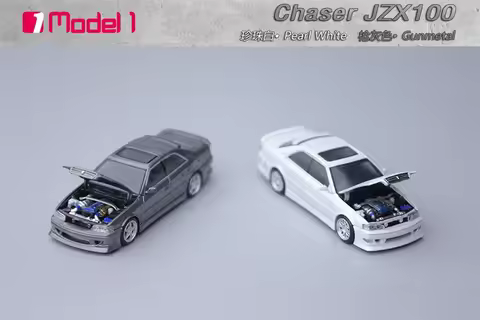 [PreSale] Model1 1:64 Chaser MK6 JZX100 Pearl White Gunmetal Diecast Model Car