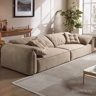 Simple Ear Anti-Wear Modern Straight Cream Leather Fabric Sofa Style Scratch Sofa Emery Cloth Row ba