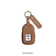 KUNJAE&Co เคสกุญแจรถยนต์ HONDA หนังแพะ French Goat Leather (Handmade จัดส่งใน 7-10 วัน)