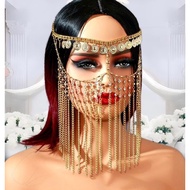 Chain Veil with Coins and Diaomnd, Cleopatra Arabian Veil