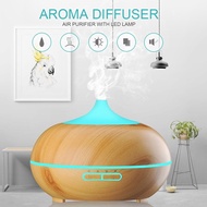 3 Pin Plug 550ML Ultrasonic Wooden Aroma Diffuser Air Humidifier with Light