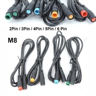 Male to female M/F Extension connector Cable M8 2 3 4 5 6 Pin Electric Waterproof 1M Speed Sensor  M