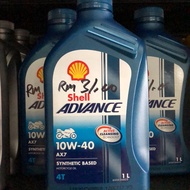 10W40 AX7 SHELL 4T MINYAK HITAM 100% ORIGINAL