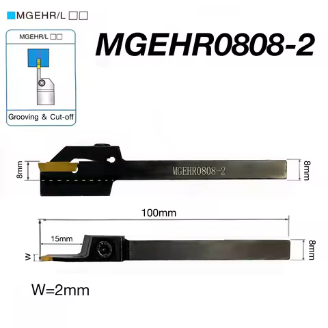 10 pcs Cemented carbide inserts MGMN200 and 1 pcs MGEHR0808-2 Cutting tool