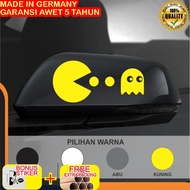 Cutting Sticker Car Pacman Cute Sticker Car Rearview Mirror - Yellow Keren