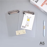 Little Shell คลิปบอร์ด สีโปร่งใส  A5 (1615)  A4 (1615-1)  คลิปบอร์ดพลาสติก แผ่นรองเขียน บอร์ดพลาสติก