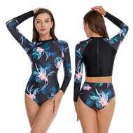 Swimsuit Women's Surfing Swimwear Long Sleeve Rashguard 2022 Shirts Surfing Diving Print Running Shirt Rash Guard