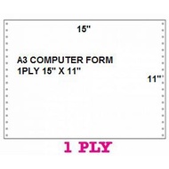 A3 Computer Form 15" x 11" x 1 PLY