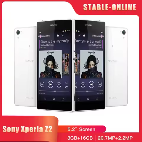 Original Sony Xperia Z2 D6503 4G Mobile Cell Phone 5.2" RAM 3GB ROM 16GB 20.7MP+2.2MP Android Unlock