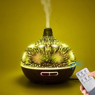 Big sale 3D Fireworks Aroma Diffuser Air Humidifier FREE Aroma Oil 20ml เครื่องเพิ่มความชื้นในอากาศ ไฟLED Aroma Lamp Aromatherapy Air Treatment Humidifiers Home Fragrance  เครื่องทำไอน้ำ ความจุ Hot Sale