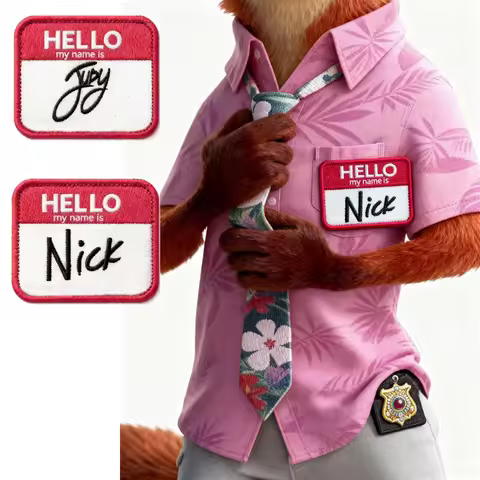 Zootopia 2 Badge Nick Wilde Judy Hoppes Name Tag New Anime Cosplay Prop & Collection Gift for Fas