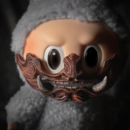 Labubu 日本鬼面罩配件, Labubu Mask Japan Oni Mask, Samurai