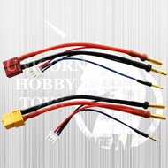 Banana 4mm Bullet T Deans XT90 Adapter Connector with 12 AWG Cable Wire RC Car