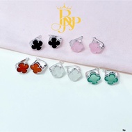 Super cool colorful 4-leaf stud earrings