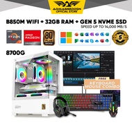 Armaggeddon Integrated Graphic PC Desktop Brand New Ryzen 7 8700G Custom PC Desktop 16GB DDR5 1TB