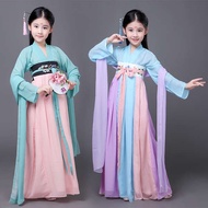 Dress Budak Perempuan Baju Cina Perempuan Cheongsam Cheongsam kids Baju congsam budak Pakaian kanak-kanak perempuan baru, skirt dada klasik, pakaian persembahan gundik mulia Dinasti Tang, skirt dongeng kanak-kanak, Hanfu