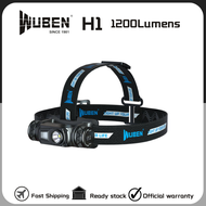 WUBEN H1 Headlight High-Powerful Hands-Free Rechargeable LED Flashlight 1200Lumens 10 Working Modes 