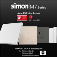 SIMON[European Brand] M7 Series White,Grey & Champagne Switch / Switches & Socket Outlet 1 gang 2 ga