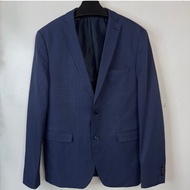 Spanish Brand Premium Quality Navy Blue Birdseye Textured Blazer Size Large EUR 52