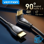 Vention HDMI Cable 4K 60HZ 90 270 Degree Elbow Angle HDMI2.0 Cable Ultra HD 3D Audio Return ARC Comp