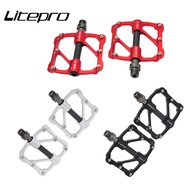 Litepro MTB BIke Carbon Fiber Pedal Non-slip 3 Sealed Bearing Folding Bicycle Pedals