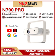 NEXGEN N700 Pro 1GB RAM + 8GB ROM WIFI 2.4/5G Full HD Smart Projector Android 13