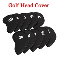 10pcs/set Golf Head Covers Golf Club Iron Head Protector Neoprene Cover Golf Accessory 3 4 5 6 7 8 9