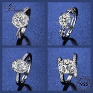 JEWELRYPALACE JEWELRY Silver Adjustable Ring Cincin 925 Perempuan Diamond Women Fashion Moissanite Original M137