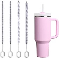 Pack of 4 Straw Brush, Stainless Steel Straw Brush, 26 cm Straw Cleaning Brush for Glass Straw, Meta