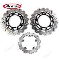 Arashi CNC Front Rear Brake Disk Disc Rotors For YAMAHA YZF-R7 / YZF R7 700 2022 / FZ-09 850 2014-2017 / MT09 MT-09 ABS 2014-2020 / XSR 900 XSR900 ABS 850 2016 2017 2018 2019 -2021