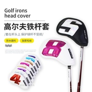 Iron Club/Protective Cover Waterproof Club Head Cover Large Number PU Material 9 Colorful Cap Cover 