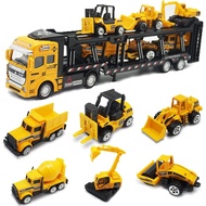 OTONOPI Trak Pengangkut Kereta Mainan, Set Kenderaan Mainan Diecast, Trak Pengangkut dengan Kren Min