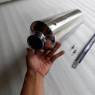 Racing exhaust Promo original RIVAL VICTORY 4.5 inch Oval tube volumeBIG, 50mm inlet, 40cm tube leng