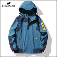 FUGUINIAO แจ็คเก็ตน้ำหนักเบาผู้ชายเสื้อแจ็คเก็ตลำลองกันลมกลางแจ้งกันน้ำเสื้อโค้ทเดินทาง Jaket Daki G