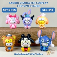 TAIYO Figure PACK Isi 6pcs Karakter Cosplay Costume Model Series Figur Koleksi Dekorasi Hiasan