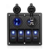 WEATHERPROOF 4 GANG TOGGLE SWITCH PANEL DC12V