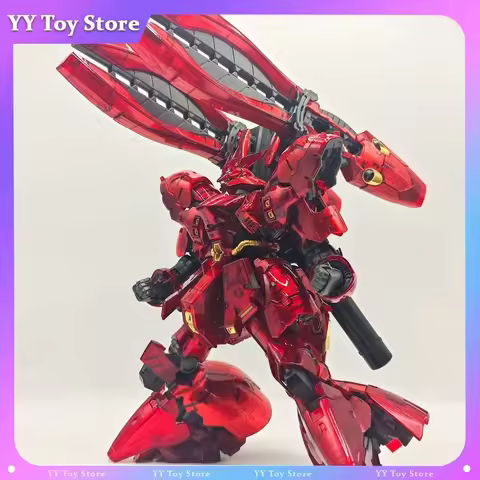 In Stock Double Horn Funnel 1/144 RG MSN-04 Sazabi Metallic Clear Coating Assembly Model Kits Plasti