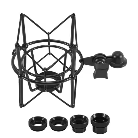 Microphone Shock Mount Adjustable Mount Recording Mic Stand Metal Bracket Pod Microphone Stand