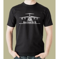 Soviet Military Transport Aircraft T-Shirt Ilyushin Il-76 Cotton 1 Round Neck Short Sleeve Casual Fo