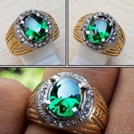 cincin batu green Aquamarine cutting Diamond