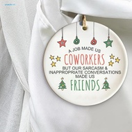 Friendship Message Ornament Hanging Holiday Decoration Best Friend Christmas Ornaments with Inspirat