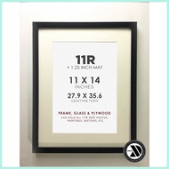 11R (11x14) +1.25 Inch Mat Wall Frame - Photo Frame - Picture Frame with Photo Print